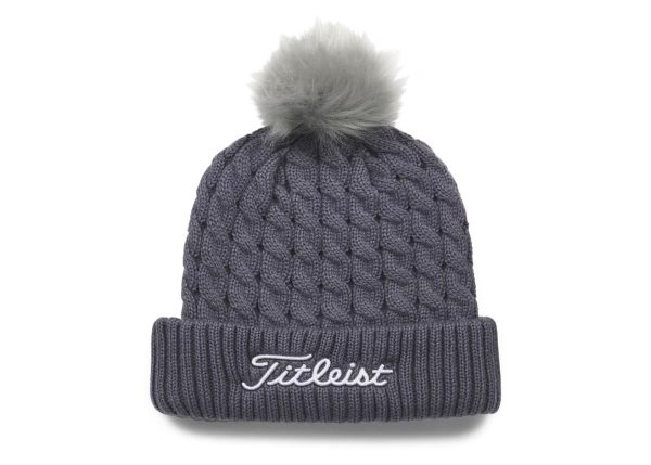 Cable Knit Pom Húfa